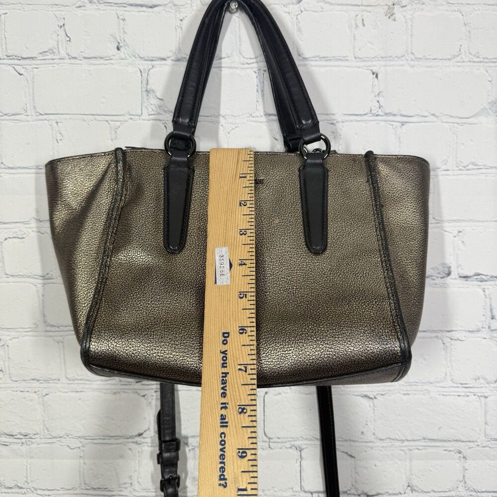 Coach Crosbody Bag Mini Carryall in Metallic Leather Handbag Party Colorblock - Picture 12 of 16